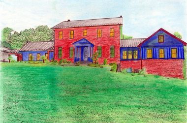 architectural coloring book farmhouse