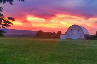 Sunset on the farm