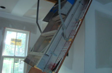attic stair air leak